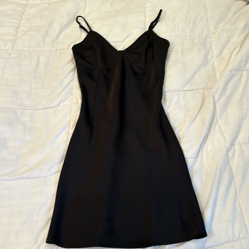 Nordstrom Black Silk Mini Dress, Size: XXS